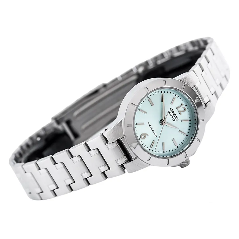 Casio Enticer Green Dial Stainless Steel Ladies Watch- LTP-1177A-3A